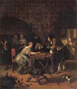 Jan Steen Backgammon Playersl oil painting artist